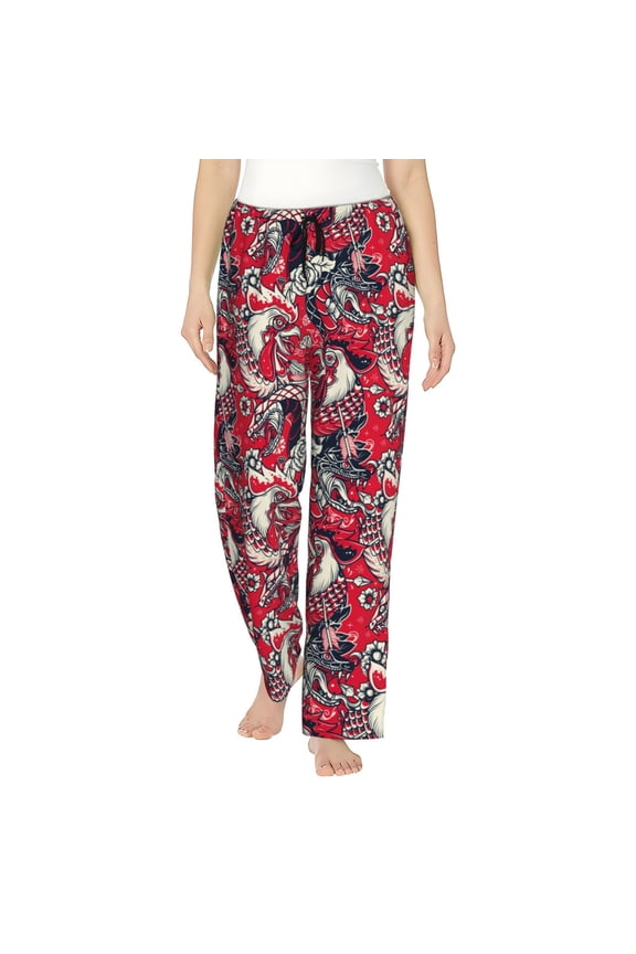 Rooster Head Pajamas Pants for Women, Lounge for Women,Women’s Pajama Lounge Pants-Medium