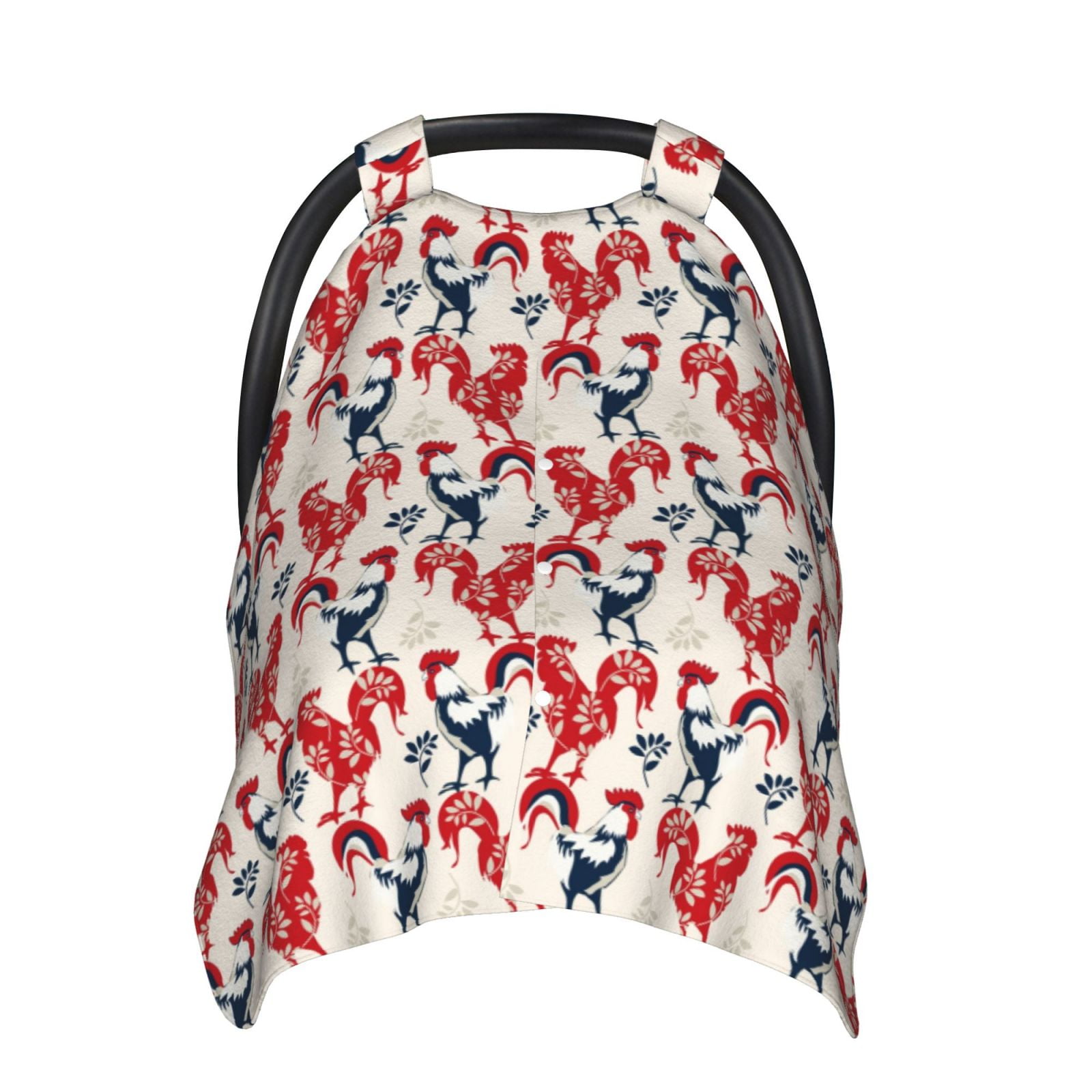 Naloa Roosters Baby Car Seat Cover, Breathable Baby Carrier Cover, Multiuse Baby Carrier Cover & Nursing Breastfeeding Cover