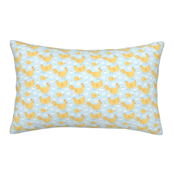 Naloa Roosters Pillowcase, Throw Pillowcase, Wrinkle-Free, Stain-Resistant with Hidden Zipper for Bedroom Sofa - 14"x20"