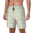 thumbnail image 1 of Naloa Roosters Print Men Swim Trunks with Compression Liner ,Board Shorts,Men's Swim Shorts with Drawstring and Elastic Waistband-Large, 1 of 6