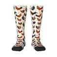 thumbnail image 1 of Naloa Roosters and Chickens Thigh High Socks Extra Long Stretchy Sock Women Over Knee High Opaque Stocking Daily Wear, 1 of 6