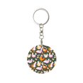thumbnail image 1 of Naloa Roosters and Chicks Print Round Keychain Keychain Key Ring, Key Tag, Key Chain Bulk for Gift Accessories (Round), 1 of 7