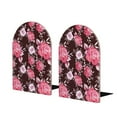 thumbnail image 1 of Naloa Rose Flowers 2 Pcs Bookend Large Capacity Office Book Ends for Home Office Library School Study Decoration, 1 of 8