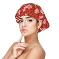 thumbnail image 1 of Naloa Rose Flowers Adjustable Hair Bonnet for Sleeping, Hair Wrap Sleep Cap Turban for Women Men, Curly Straight Hair Long Large Braid Unisex, 1 of 6