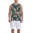 thumbnail image 1 of Naloa Rose Flowers Basketball Jersey Reversible Men's Mesh Athletic Sports Shirts Training Practice S-4XLX-Large, 1 of 6