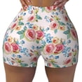 thumbnail image 1 of Naloa Rose Flowers Biker Shorts for Women Seamless Scrunch Short Women’s Yoga Shorts for Gym Running Sport Shorts - X-Large, 1 of 9