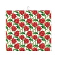 thumbnail image 1 of Naloa Rose Flowers Dish Drying Mat for Kitchen Counter, Heat Resistant Drainer Mats, Absorbent Draining Mat,Dish Rack Pad,16"x18", 1 of 8