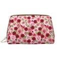 thumbnail image 1 of Naloa Rose Flowers Leather Makeup Bag for Purse Travel, Portable Small Cosmetic Organizer for Women and Girls, Make up Bag with Zipper, 1 of 8