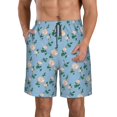 thumbnail image 1 of Naloa Rose Flowers Men's Beach Shorts, Surfing shorts, Swim trunks, Quick Dry Swim Trunks for Surfing Beach Fun - 3X-Large, 1 of 9
