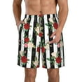 thumbnail image 1 of Naloa Rose Flowers Men's Beach Shorts, Surfing shorts, Swim trunks, Quick Dry Swim Trunks for Surfing Beach Fun - Small, 1 of 9