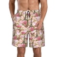 thumbnail image 1 of Naloa Rose Flowers Men's Beach Shorts, Surfing shorts, Swim trunks, Quick Dry Swim Trunks for Surfing Beach Fun - X-Large, 1 of 9