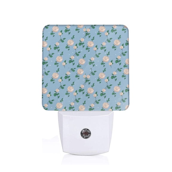 Naloa Rose Flowers Night Lights Plug into Wall, Dusk to Dawn Sensor Warm White Led Night Light 0.5W, Nightlight suit for Adults, Bedroom, Bathroom, Hallway, Kitchen
