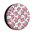 thumbnail image 1 of Naloa Rose Flowers PVC Leather Spare Tire Wheel Cover for Car Truck SUV Camper Trailer Universal Fit many size16 inch, 1 of 6