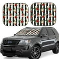 thumbnail image 1 of Naloa Rose Flowers Print 2-Piece Windshield Sunshade,Foldable Car Front Window Sun Shades,for Most Sedans SUV Truck-Medium, 1 of 6