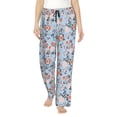 thumbnail image 1 of Naloa Rose Flowers Print Women’s Ultra-Soft Comfy Pajama Lounge Pants with Pockets & Drawstring, 1 of 8