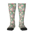 thumbnail image 1 of Naloa Rose Flowers Thigh High Socks Extra Long Stretchy Sock Women Over Knee High Opaque Stocking Daily Wear, 1 of 6
