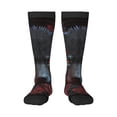 thumbnail image 1 of Naloa Rose Full Moon Black Wolf Thigh High Socks Extra Long Stretchy Sock Women Over Knee High Opaque Stocking Daily Wear, 1 of 6