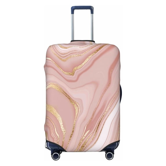 Naloa Rose Gold Glitter Splatter Elastic Suitcase Protector, Travel Suitcase Protector Cover Fits 18-32in Suitcase - X-Large
