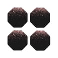 thumbnail image 1 of Naloa Rose Gold Glitter1 Leather Coasters for Drinks, Durable Drink Coasters 4 Set for Tabletop Protection, Luxurious Home Décor and Housewarming Gift ( {designName})Octagon, 1 of 6