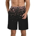 thumbnail image 1 of Naloa Rose Gold Glitter1 Men's Beach Shorts, Surfing shorts, Swim trunks, Quick Dry Swim Trunks for Surfing Beach Fun - Medium, 1 of 9
