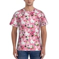 thumbnail image 1 of Naloa Rose Rabbit Men's T-Shirt Sport T-shirt Men's Basic Tee Casual Men's Shirt, Round Neck, Short Sleeves - Large, 1 of 5