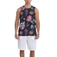 thumbnail image 1 of Naloa Roses Flowers Basketball Jersey Reversible Men's Mesh Athletic Sports Shirts Training Practice S-4XL4X-Large, 1 of 6