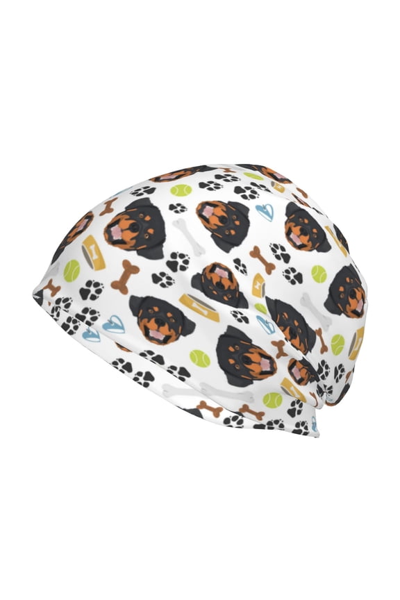 Rottweiler Beanie for Men Women Knitted Unisex Winter Hat Beanies Cap Knit Cuffed Beanies Hats
