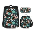 thumbnail image 1 of Naloa Rottweiler Print Large Capacity Backpack Lunch Bag Pencil Case Combination 3 Piece Set for Student, 1 of 8