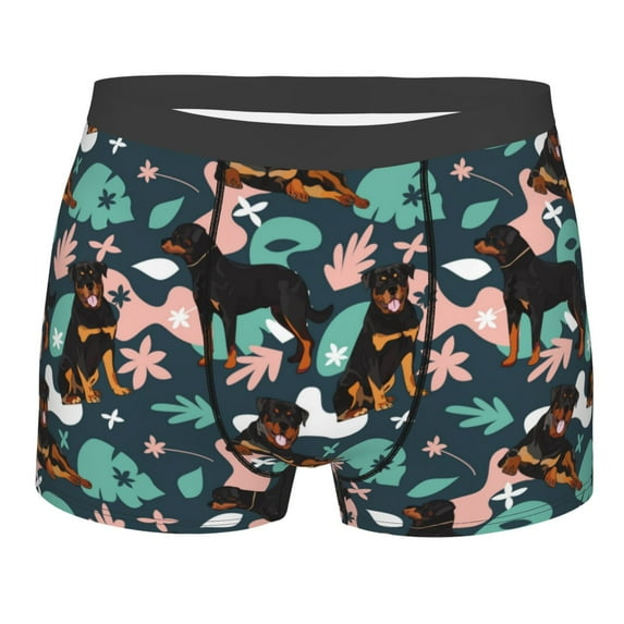 Naloa Rottweiler Print Mens Underwear - Boxers for Men, Classic Briefs for Men