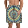 thumbnail image 1 of Naloa Round Mandala1 Men's Beach Shorts, Surfing shorts, Swim trunks, Quick Dry Swim Trunks for Surfing Beach Fun - X-Large, 1 of 9