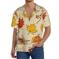 thumbnail image 1 of Naloa Rustic Harvest Time Men's Loose Fit Cuban Collar Short-Sleeve Shirt, Hawaiian Shirts, Mens Shirts Casual for Everyday Wear Outings-4X-Large, 1 of 5