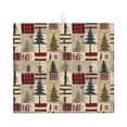 thumbnail image 1 of Naloa Rustic Plaid Forest Lodge Dish Drying Mat for Kitchen Counter, Heat Resistant Drainer Mats, Absorbent Draining Mat,Dish Rack Pad,16"x18", 1 of 8