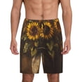 thumbnail image 1 of Naloa Rustic Sunflower Bouquet Men's Short Pajama Pants, Pj Shorts, Lounge Comfort Shorts-3X-Large, 1 of 6