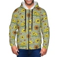 thumbnail image 1 of Naloa Sage Green With Sunflowers Men’s Hoodies, Zip up Hoodie, Sweatshirts,Hoodies for Men Sizes S-3XL-Medium, 1 of 5