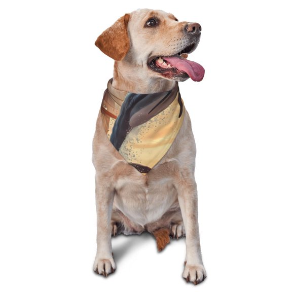 Naloa Sailing Dancing Dolphin Dog Bandanas 1PC Washable Triangle Dog Scarfs Premium Durable Fabric, for Small Medium Large Dogs and Cats