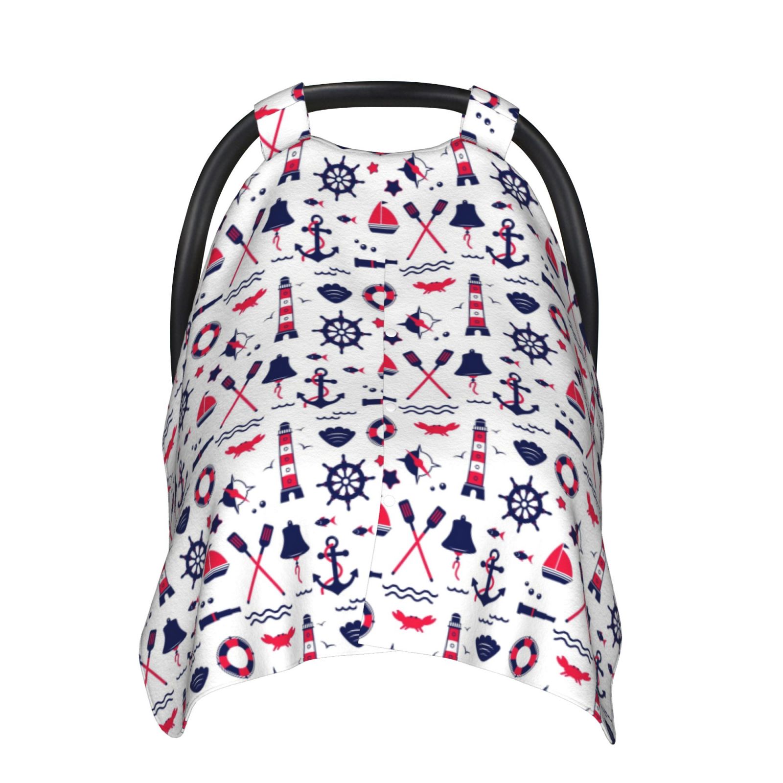 Naloa Sailing Marine Travel Baby Car Seat Cover, Breathable Baby Carrier Cover, Multiuse Baby Carrier Cover & Nursing Breastfeeding Cover