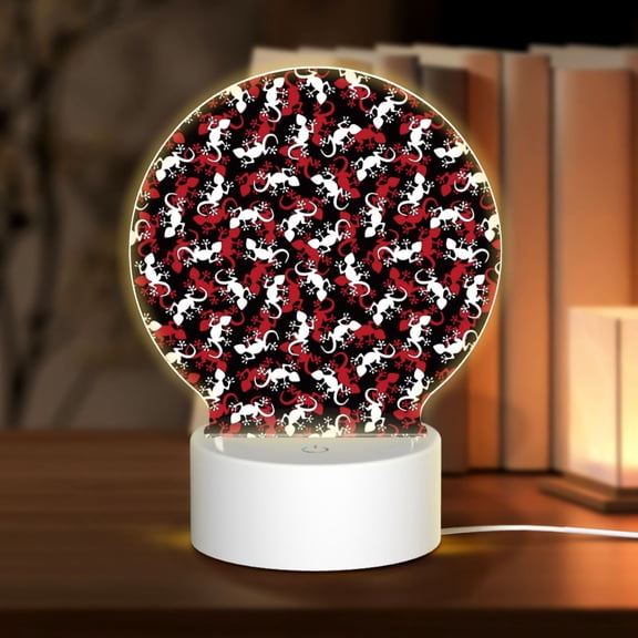 Naloa Salamander Acrylic LED Night Light Custom LED Lights Personalized Nightlight Customized Gifts for Family Couples Friends