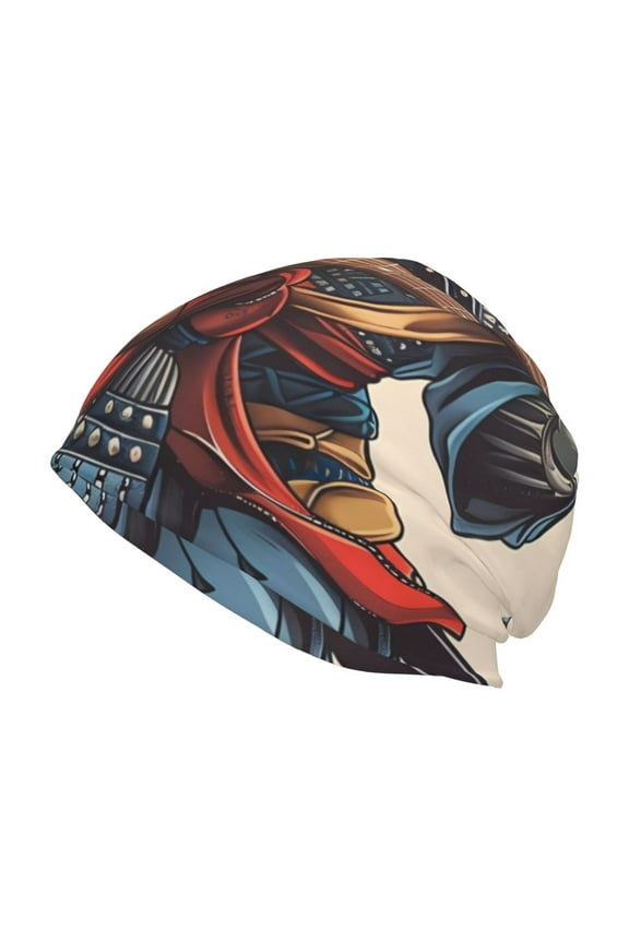 Samurai Frog Guitar Beanie for Men Women Knitted Unisex Winter Hat Beanies Cap Knit Cuffed Beanies Hats