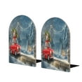 thumbnail image 1 of Naloa Santa Claus 2 Pcs Bookend Large Capacity Office Book Ends for Home Office Library School Study Decoration, 1 of 8