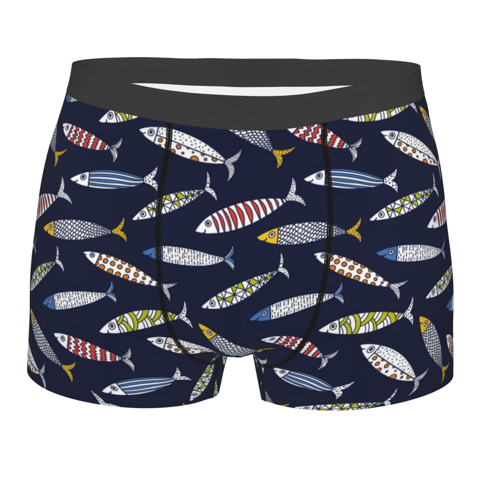 Naloa Sardine Print Mens Underwear - Boxers for Men, Classic Briefs for ...