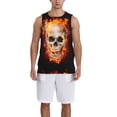 thumbnail image 1 of Naloa Satanic Skull Basketball Jersey Reversible Men's Mesh Athletic Sports Shirts Training Practice S-4XLMedium, 1 of 6