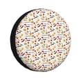 thumbnail image 1 of Naloa Sausage Tomato Toast PVC Leather Spare Tire Wheel Cover Spare Tire Cover, for Car Truck SUV Camper Trailer Universal Fit(14-17in)-17 inch, 1 of 6