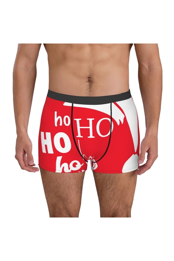 Saying Ho Ho Ho Mens Underwear - Boxers for Men, Mens Boxer Briefs, Classic Briefs for Men-Medium