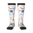 thumbnail image 1 of Naloa Scandinavian Alphabet Thigh High Socks Extra Long Stretchy Sock Women Over Knee High Opaque Stocking Daily Wear, 1 of 6