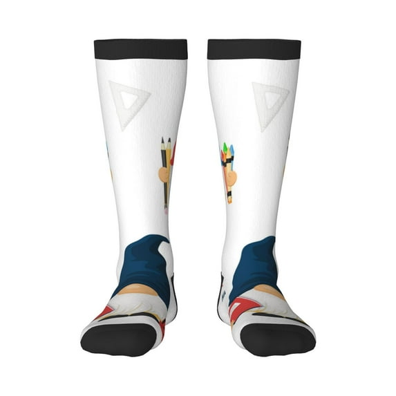 Naloa School Cute Gnomes Knee Socks, High Socks Long Stretchy Sock Women Knee High Stocking, Long Socks for Women