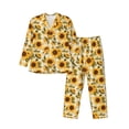 thumbnail image 1 of Naloa Scottish Plaid Sunflower Men’s Pajamas Set - Long Sleeve Button Down Sleep Shirt and Pajama Bottoms Sleepwear Set-Medium, 1 of 7