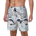 thumbnail image 1 of Naloa Sea Animal Print Men Swim Trunks with Compression Liner ,Board Shorts,Men's Swim Shorts with Drawstring and Elastic Waistband-X-Large, 1 of 6