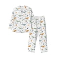 thumbnail image 1 of Naloa Sea Creatures Men’s Pajamas Set - Long Sleeve Button Down Sleep Shirt and Pajama Bottoms Sleepwear Set-X-Large, 1 of 7