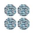 thumbnail image 1 of Naloa Sea Marine And Lighthouse Leather Coasters for Drinks, Durable Drink Coasters 4 Set for Tabletop Protection, Luxurious Home Décor and Housewarming Gift ( {designName})Octagon, 1 of 6