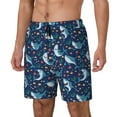 thumbnail image 1 of Naloa Sea Sharks Print Men Swim Trunks with Compression Liner ,Board Shorts,Men's Swim Shorts with Drawstring and Elastic Waistband-Small, 1 of 6